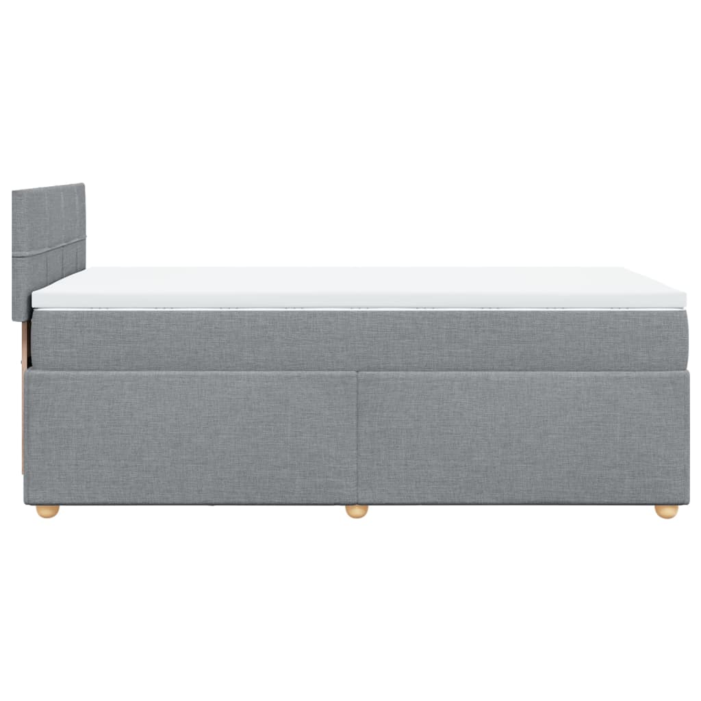 Boxspring met matras stof lichtgrijs 80x200 cm is nu te koop bij PeponiXL, paradijselijk wonen!