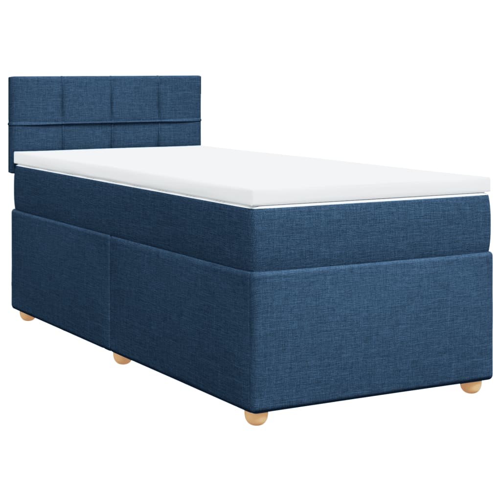 Boxspring met matras stof blauw 80x200 cm is nu te koop bij PeponiXL, paradijselijk wonen!