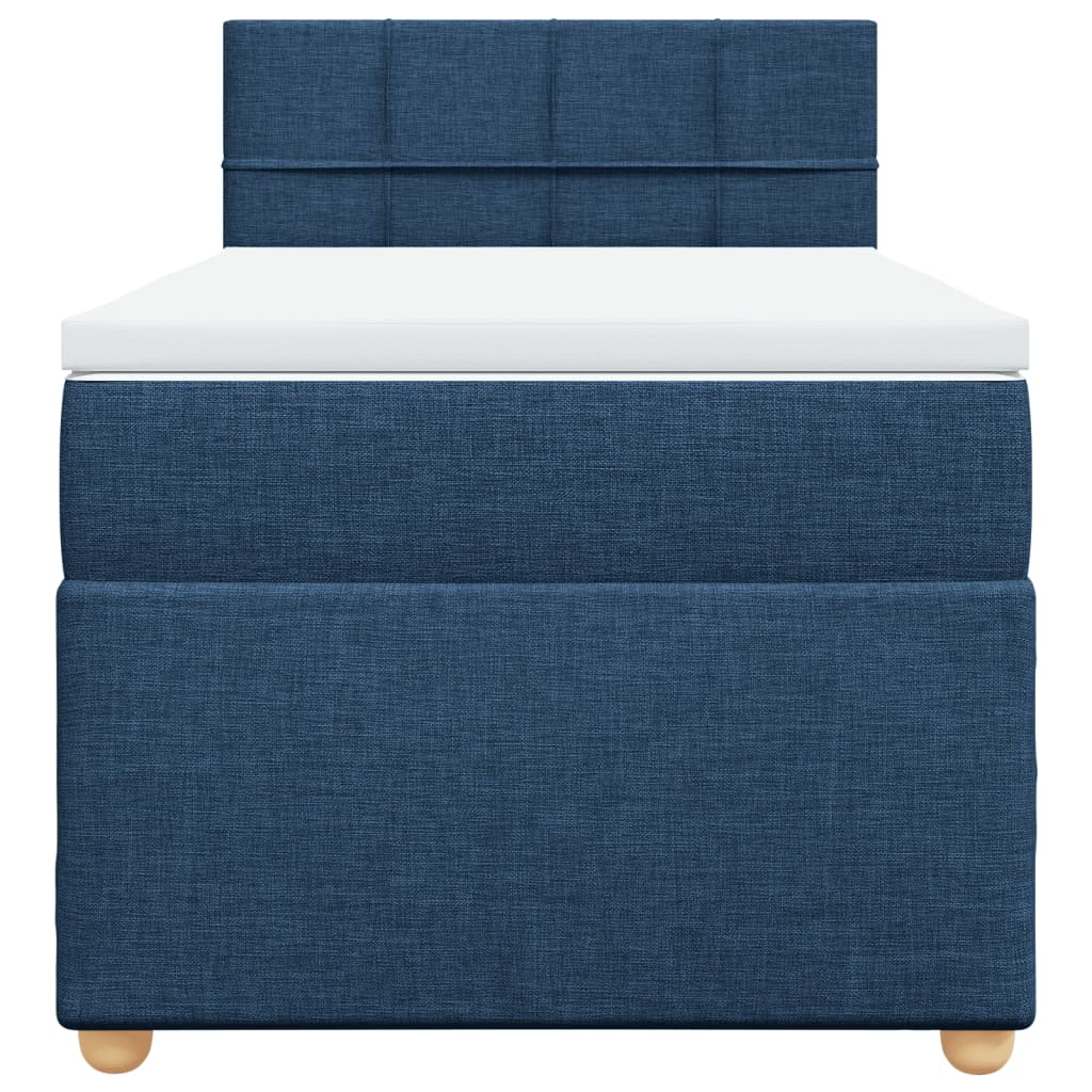Boxspring met matras stof blauw 80x200 cm is nu te koop bij PeponiXL, paradijselijk wonen!