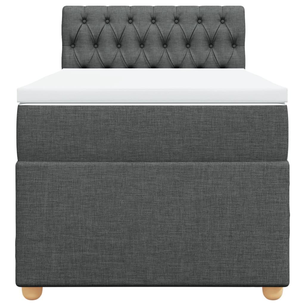 Boxspring met matras stof donkergrijs 80x200 cm is nu te koop bij PeponiXL, paradijselijk wonen!