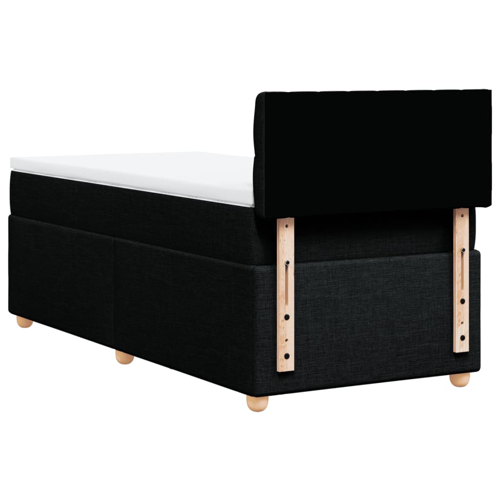 Boxspring met matras stof zwart 80x200 cm is nu te koop bij PeponiXL, paradijselijk wonen!