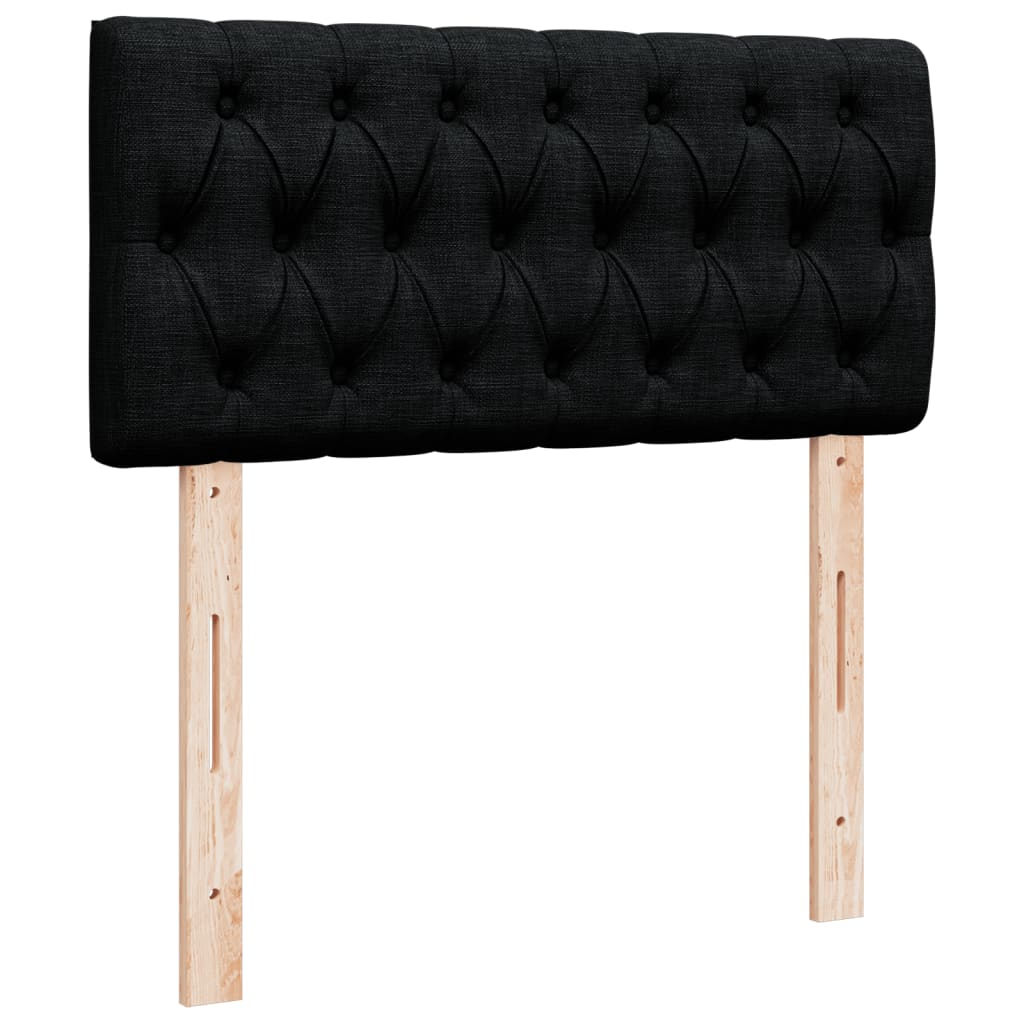 Boxspring met matras stof zwart 80x200 cm is nu te koop bij PeponiXL, paradijselijk wonen!