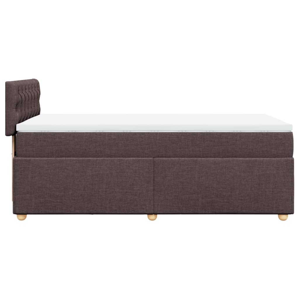Boxspring met matras stof donkerbruin 80x200 cm is nu te koop bij PeponiXL, paradijselijk wonen!