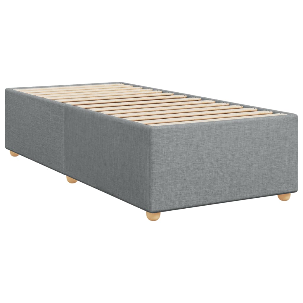 Boxspring met matras stof lichtgrijs 80x200 cm is nu te koop bij PeponiXL, paradijselijk wonen!