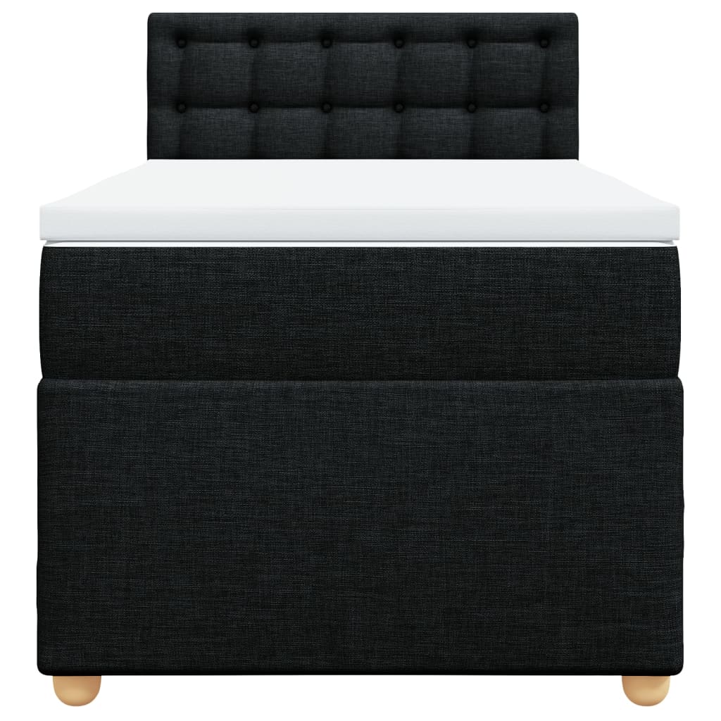 Boxspring met matras stof zwart 80x200 cm is nu te koop bij PeponiXL, paradijselijk wonen!