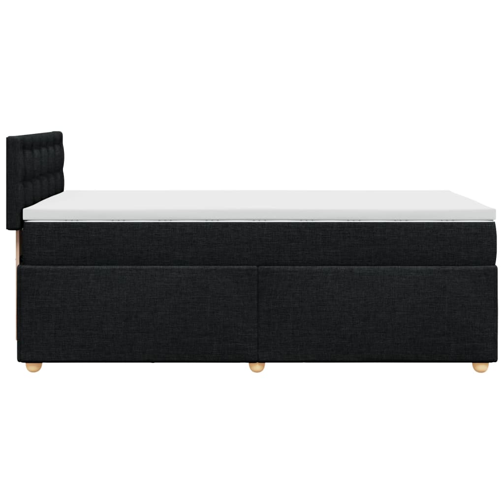 Boxspring met matras stof zwart 80x200 cm is nu te koop bij PeponiXL, paradijselijk wonen!
