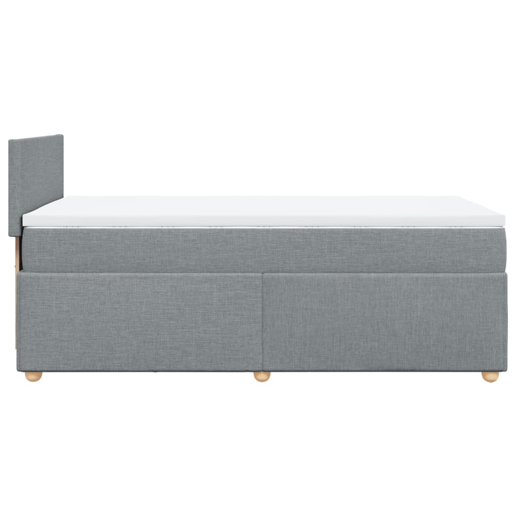 Boxspring met matras stof lichtgrijs 90x190 cm is nu te koop bij PeponiXL, paradijselijk wonen!
