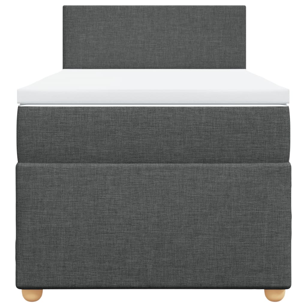 Boxspring met matras stof donkergrijs 90x190 cm is nu te koop bij PeponiXL, paradijselijk wonen!
