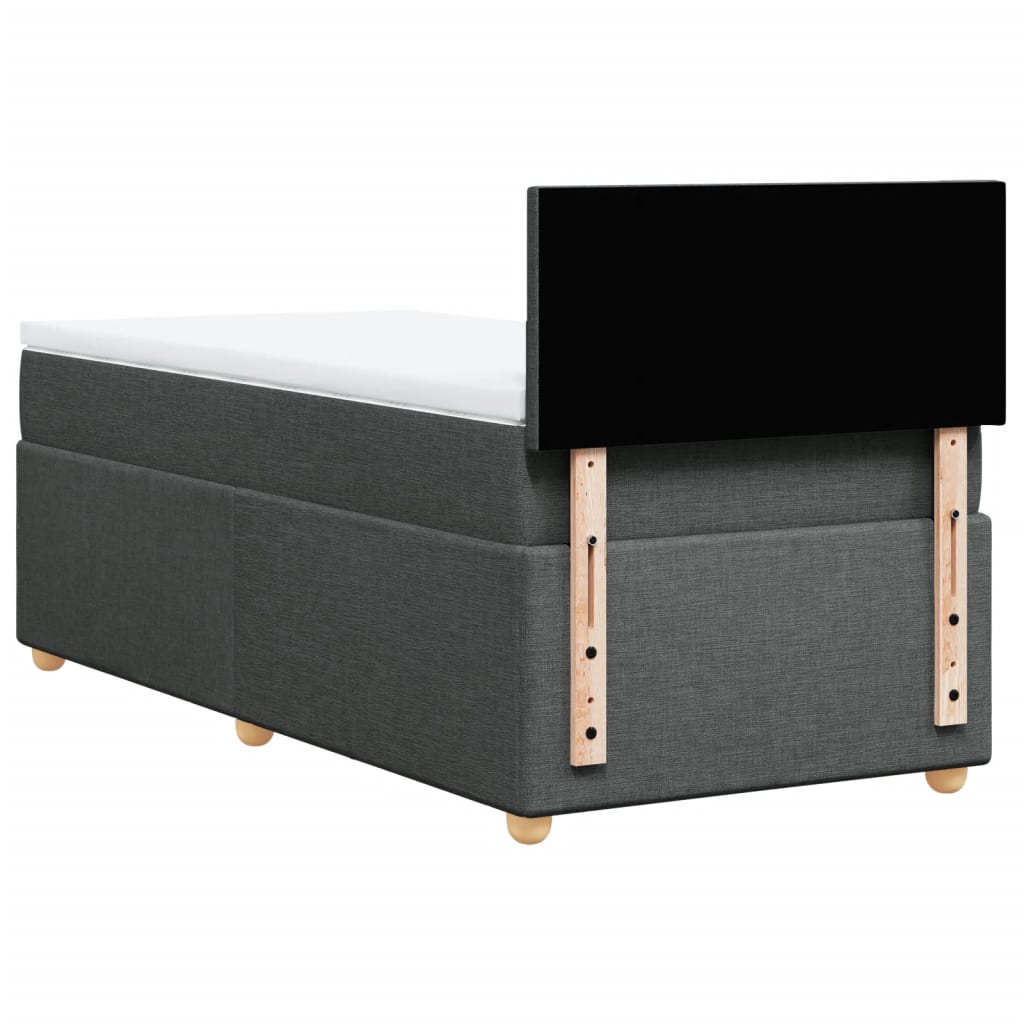 Boxspring met matras stof donkergrijs 90x190 cm is nu te koop bij PeponiXL, paradijselijk wonen!