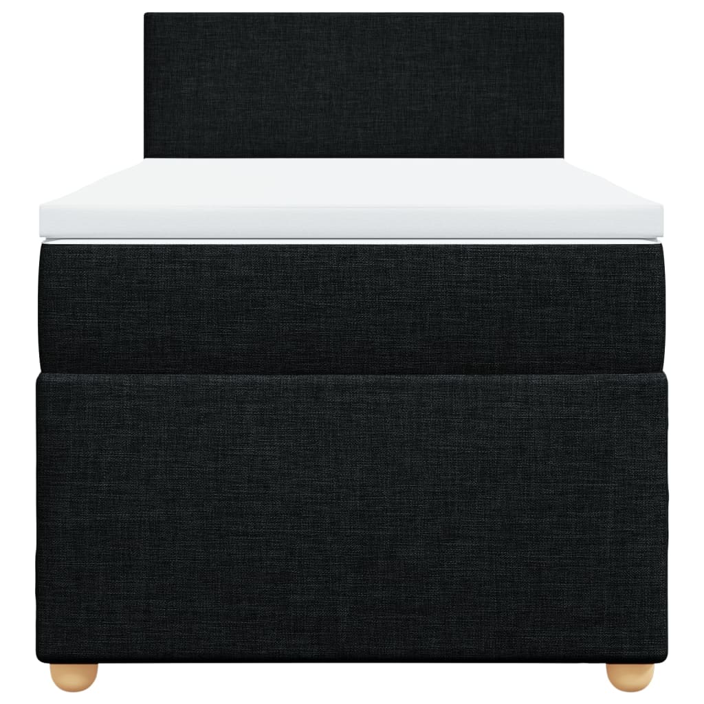 Boxspring met matras stof zwart 90x190 cm is nu te koop bij PeponiXL, paradijselijk wonen!