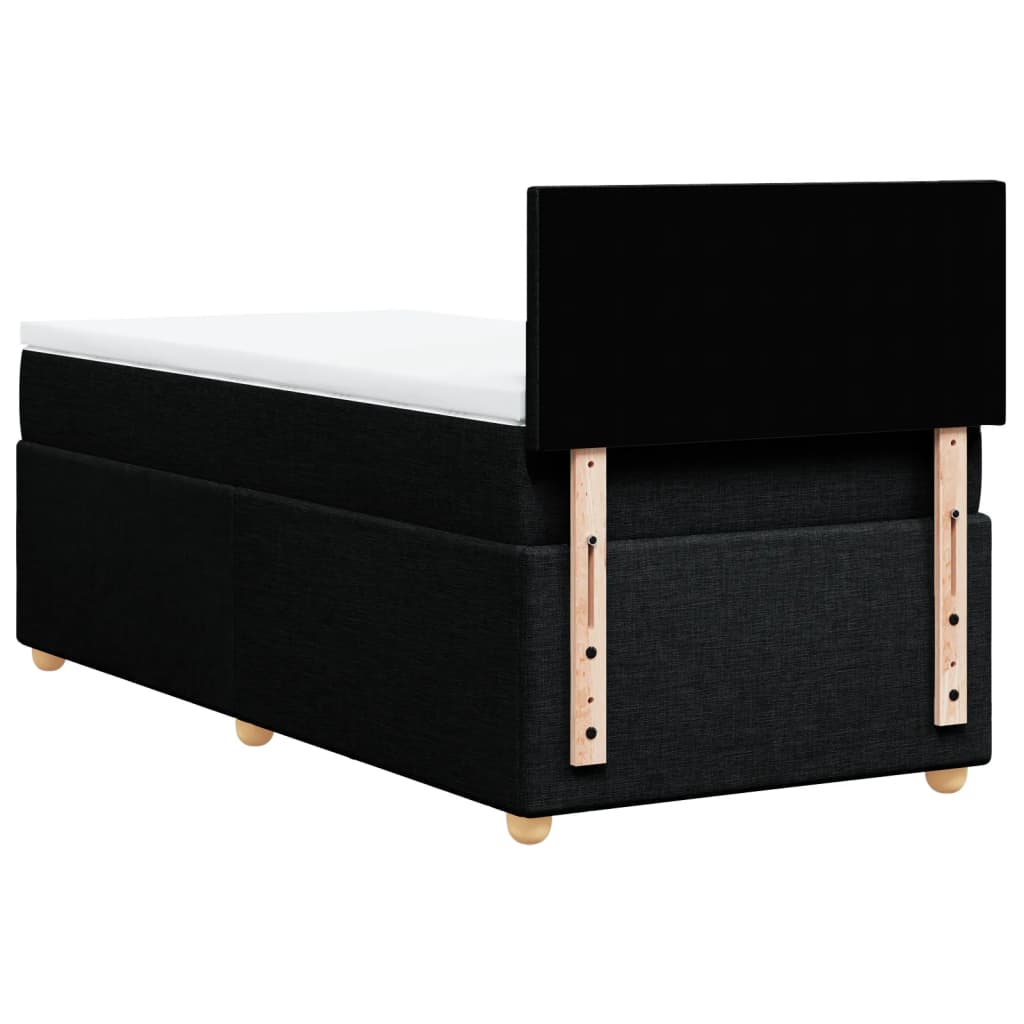 Boxspring met matras stof zwart 90x190 cm is nu te koop bij PeponiXL, paradijselijk wonen!