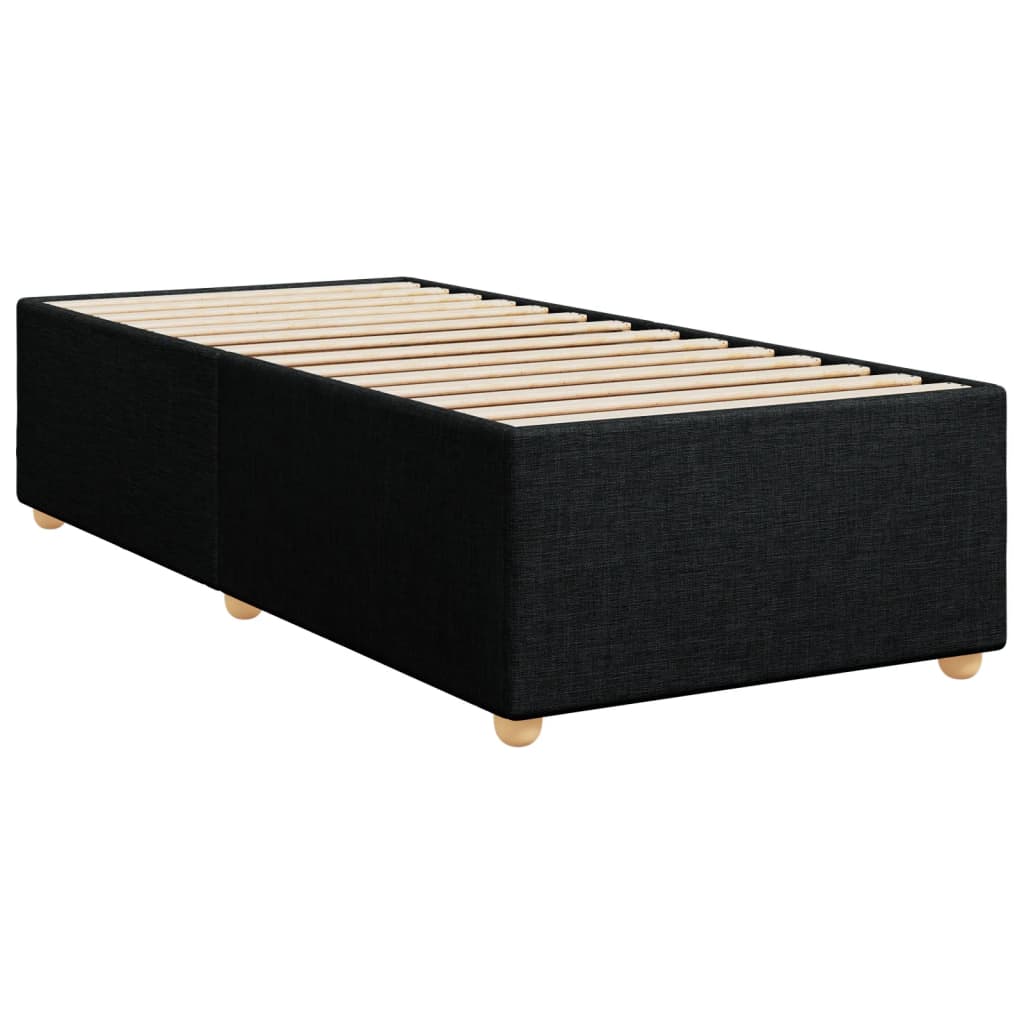 Boxspring met matras stof zwart 90x190 cm is nu te koop bij PeponiXL, paradijselijk wonen!