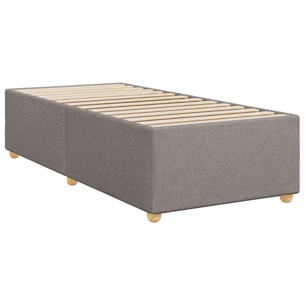 Boxspring met matras stof taupe 90x190 cm is nu te koop bij PeponiXL, paradijselijk wonen!