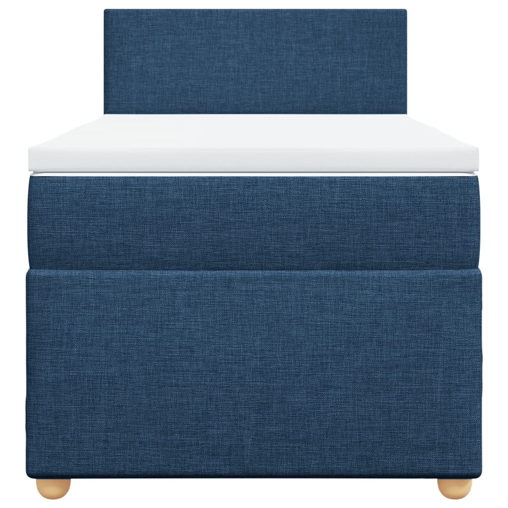 Boxspring met matras stof blauw 90x190 cm is nu te koop bij PeponiXL, paradijselijk wonen!