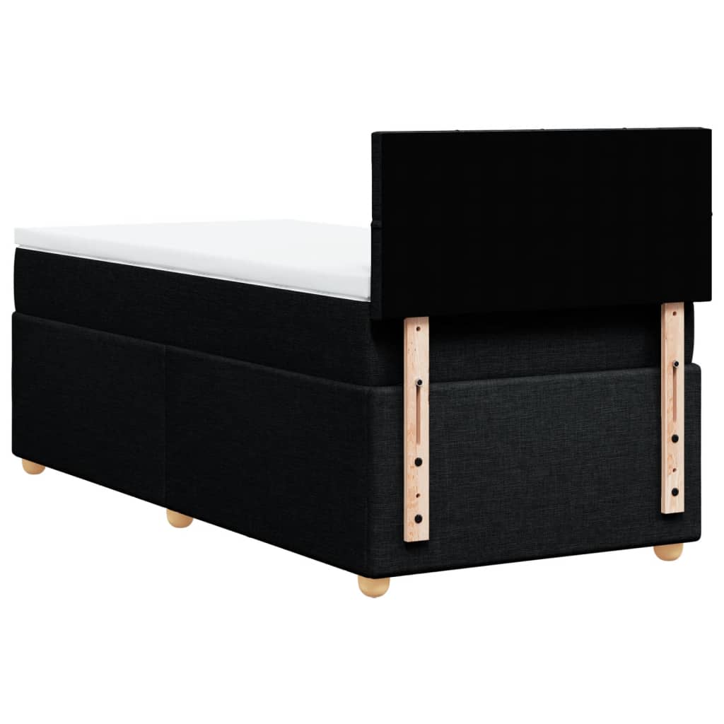 Boxspring met matras stof zwart 90x190 cm is nu te koop bij PeponiXL, paradijselijk wonen!