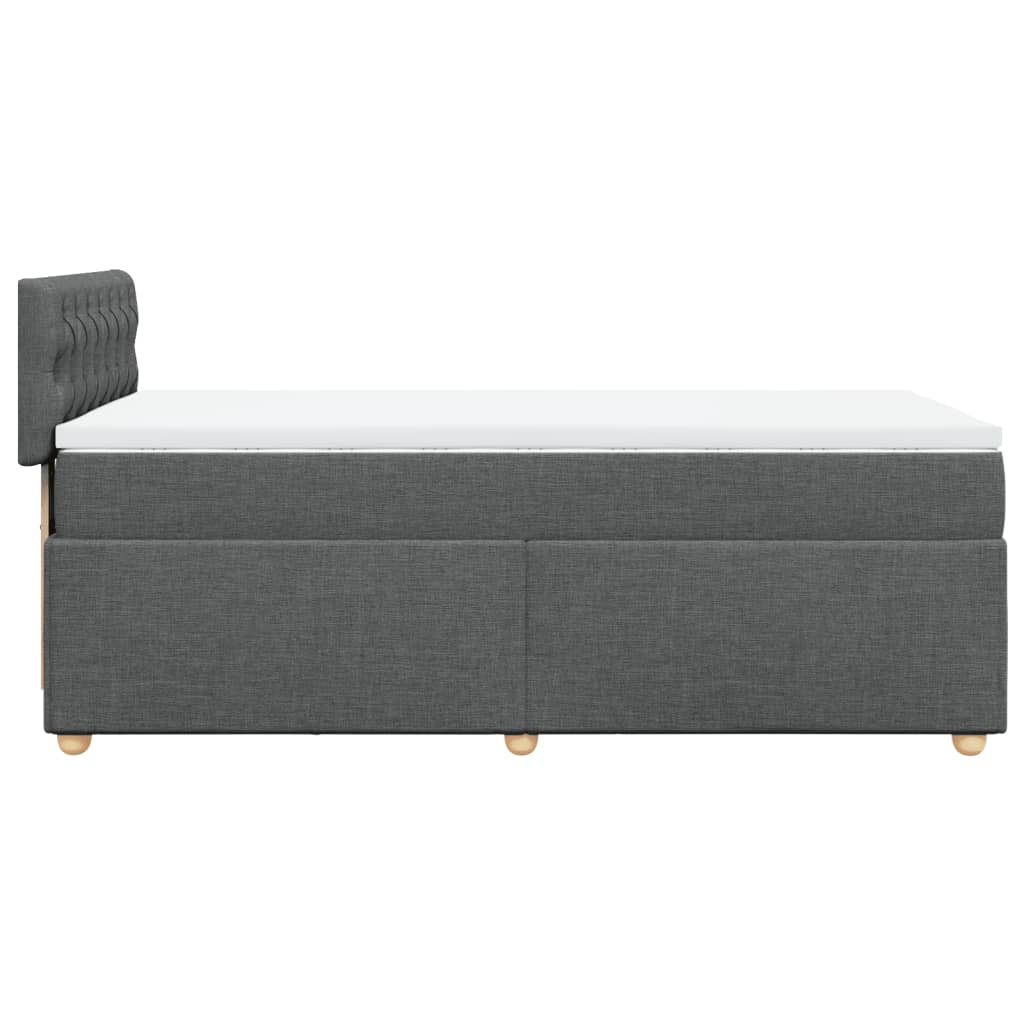 Boxspring met matras stof donkergrijs 90x190 cm is nu te koop bij PeponiXL, paradijselijk wonen!