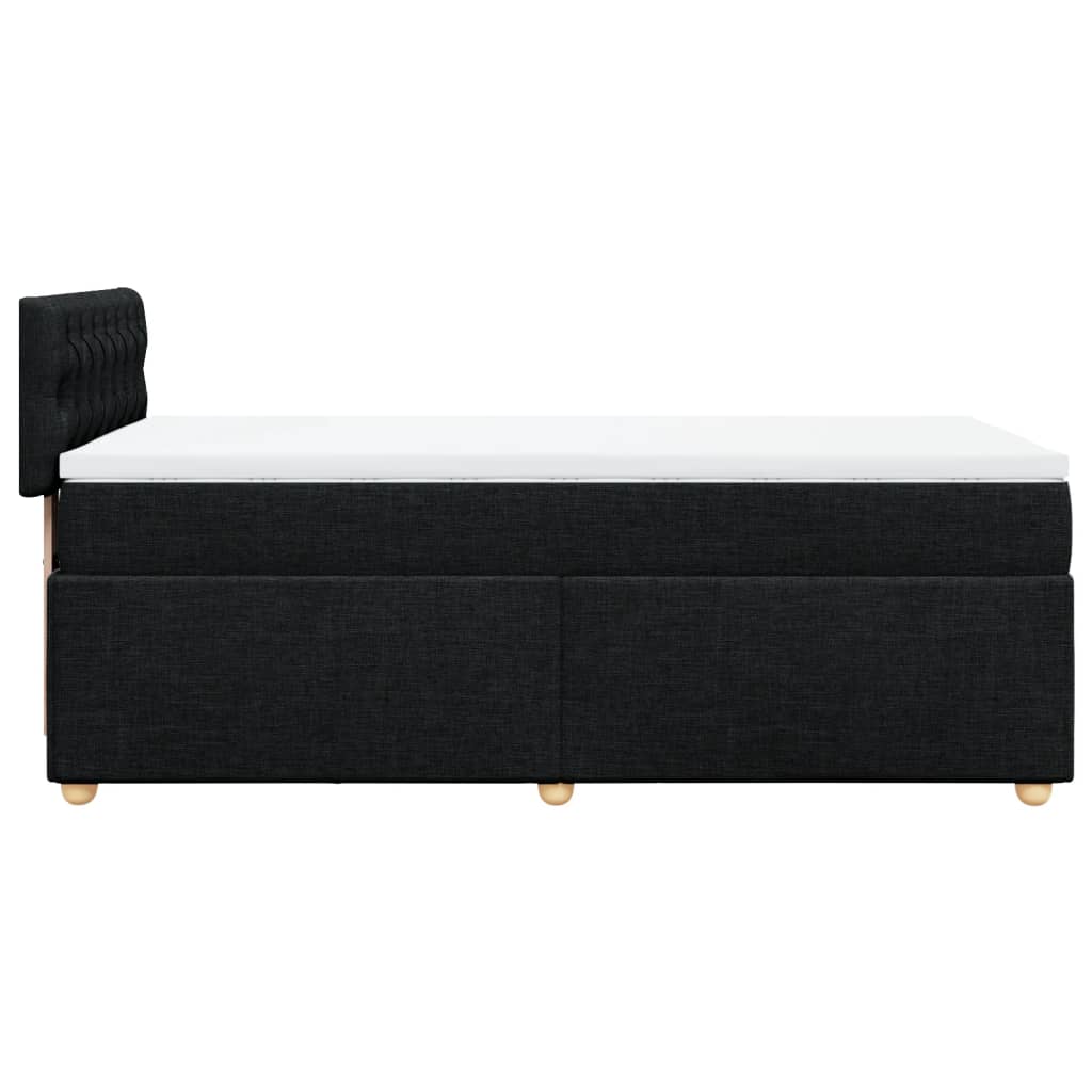 Boxspring met matras stof zwart 90x190 cm is nu te koop bij PeponiXL, paradijselijk wonen!