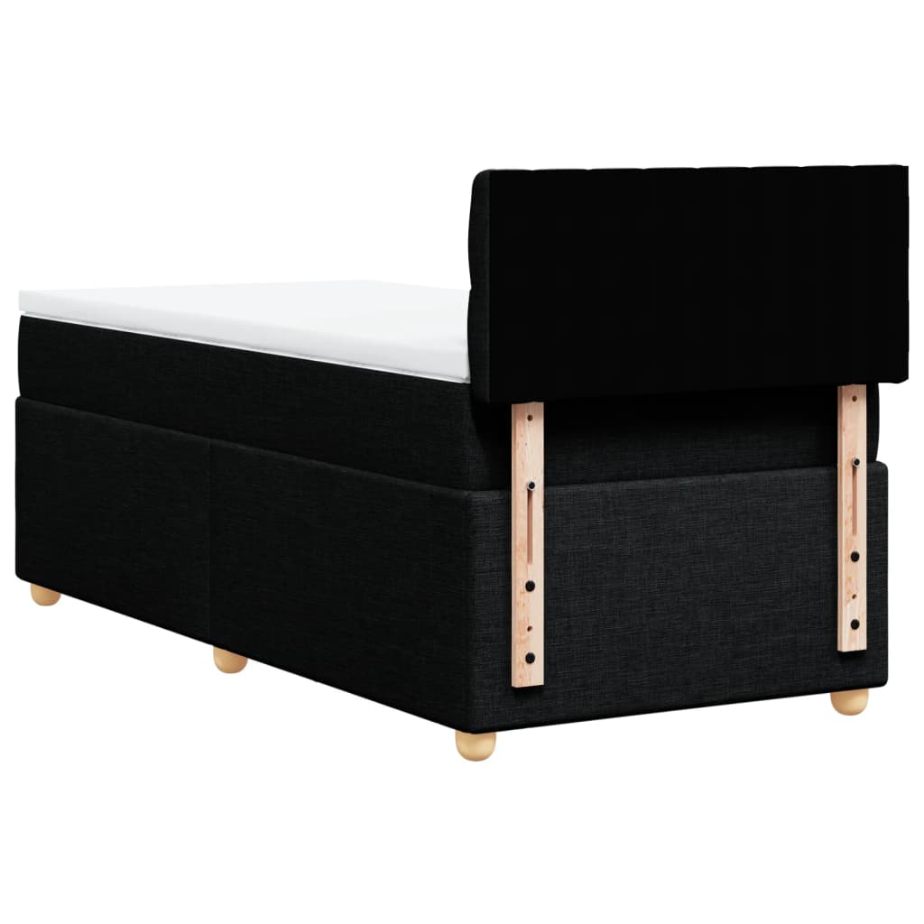 Boxspring met matras stof zwart 90x190 cm is nu te koop bij PeponiXL, paradijselijk wonen!