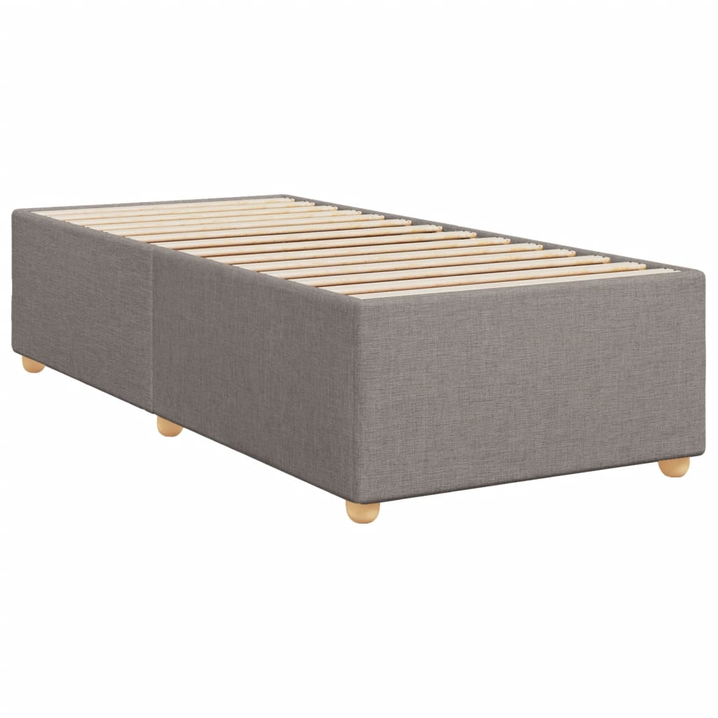 Boxspring met matras stof taupe 90x190 cm is nu te koop bij PeponiXL, paradijselijk wonen!