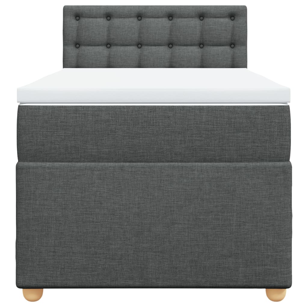 Boxspring met matras stof donkergrijs 90x190 cm is nu te koop bij PeponiXL, paradijselijk wonen!