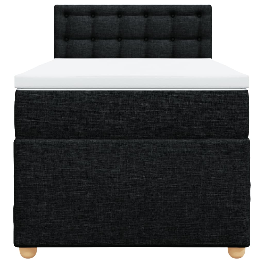 Boxspring met matras stof zwart 90x190 cm is nu te koop bij PeponiXL, paradijselijk wonen!