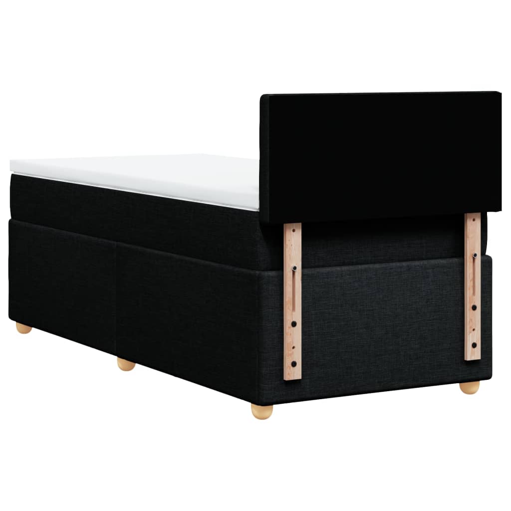 Boxspring met matras stof zwart 90x190 cm is nu te koop bij PeponiXL, paradijselijk wonen!