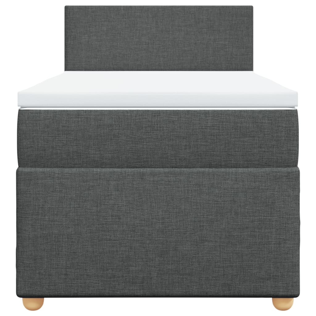 Boxspring met matras stof donkergrijs 90x200 cm is nu te koop bij PeponiXL, paradijselijk wonen!