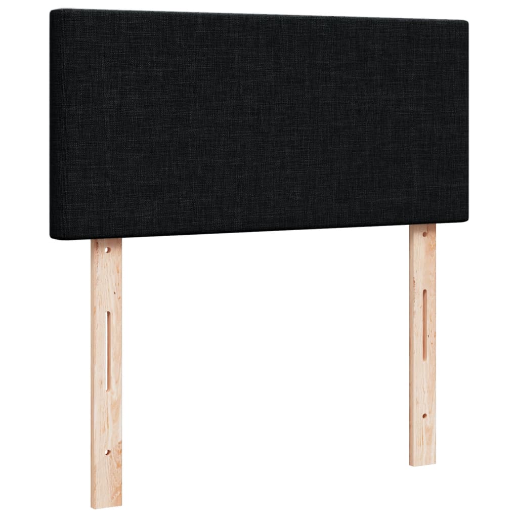 Boxspring met matras stof zwart 90x200 cm is nu te koop bij PeponiXL, paradijselijk wonen!