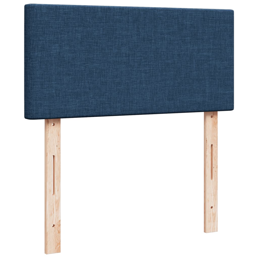 Boxspring met matras stof blauw 90x200 cm is nu te koop bij PeponiXL, paradijselijk wonen!