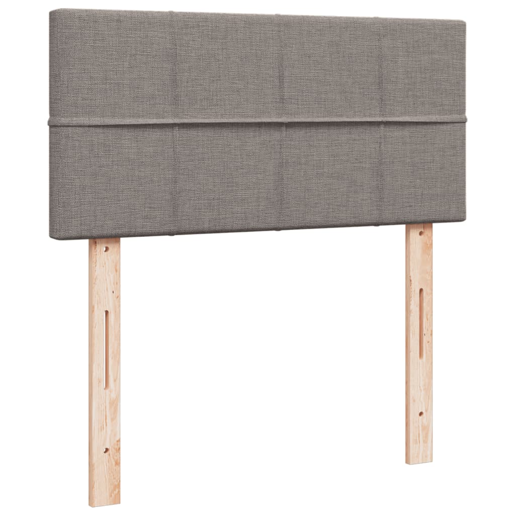 Boxspring met matras stof taupe 90x200 cm is nu te koop bij PeponiXL, paradijselijk wonen!