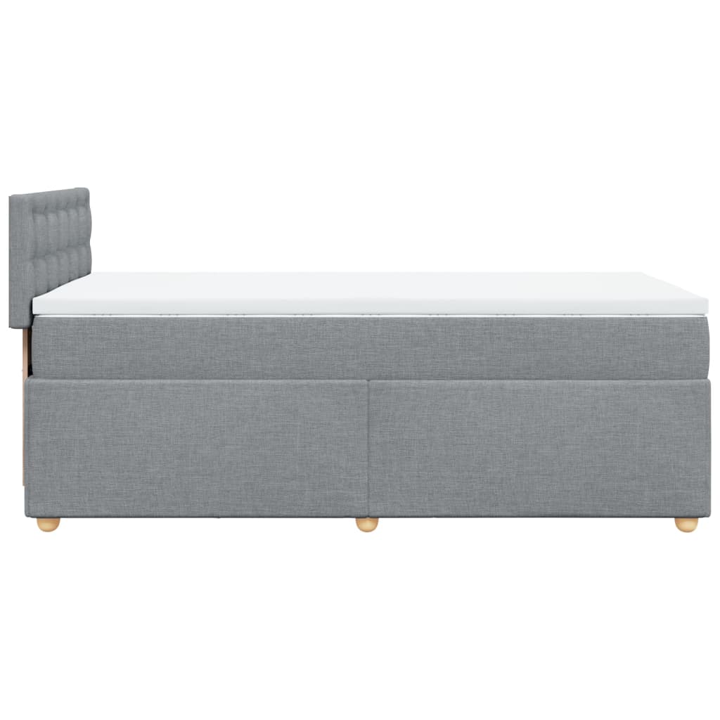Boxspring met matras stof lichtgrijs 90x200 cm is nu te koop bij PeponiXL, paradijselijk wonen!