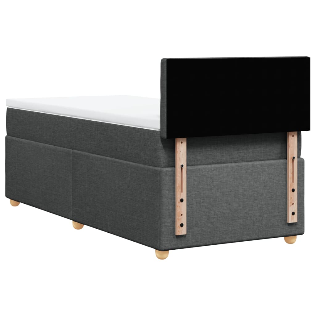 Boxspring met matras stof donkergrijs 90x200 cm is nu te koop bij PeponiXL, paradijselijk wonen!