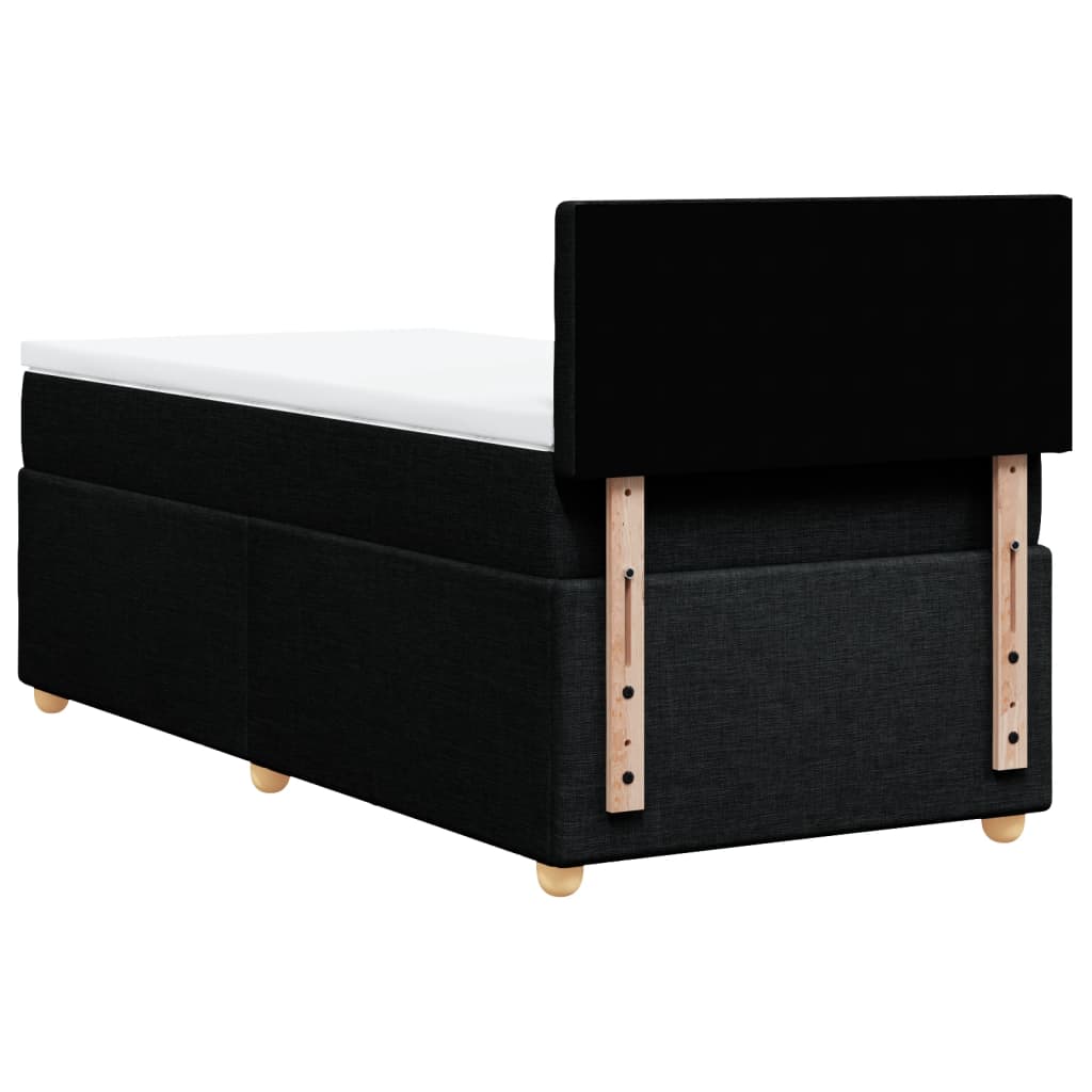 Boxspring met matras stof zwart 90x200 cm is nu te koop bij PeponiXL, paradijselijk wonen!