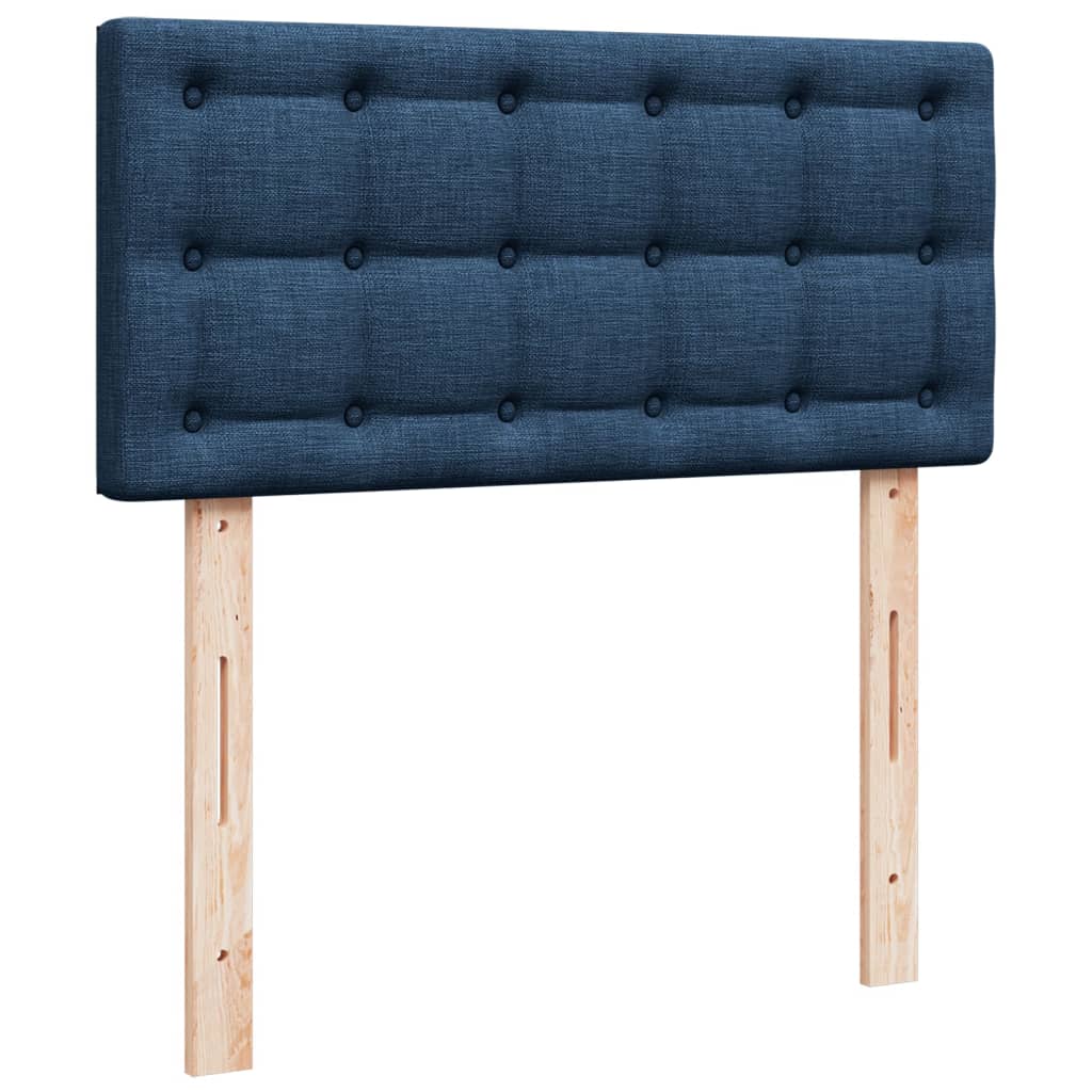 Boxspring met matras stof blauw 90x200 cm is nu te koop bij PeponiXL, paradijselijk wonen!