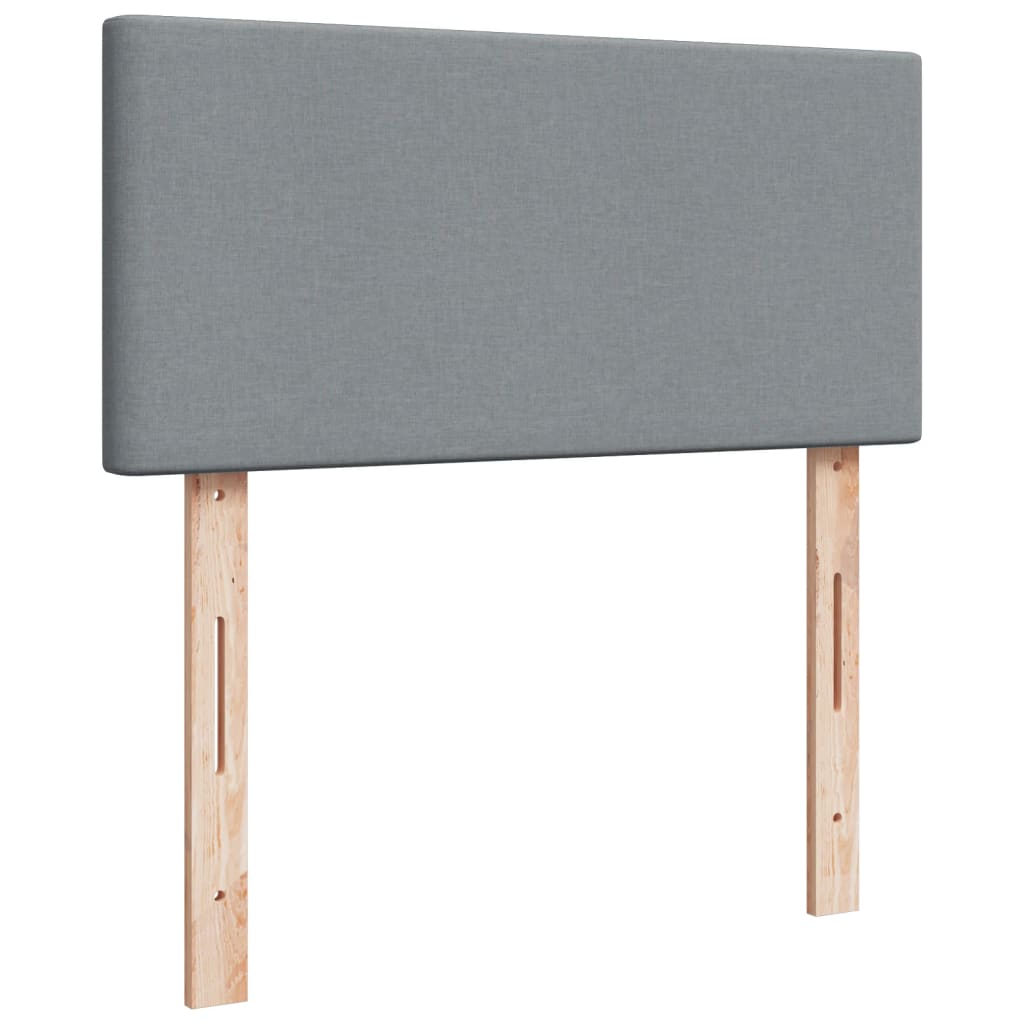 Boxspring met matras stof lichtgrijs 100x200 cm is nu te koop bij PeponiXL, paradijselijk wonen!