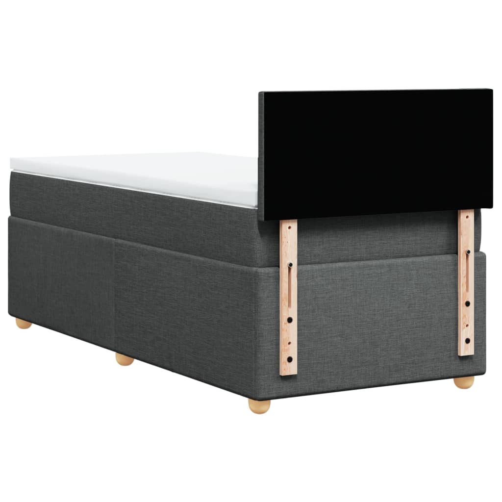 Boxspring met matras stof donkergrijs 100x200 cm is nu te koop bij PeponiXL, paradijselijk wonen!