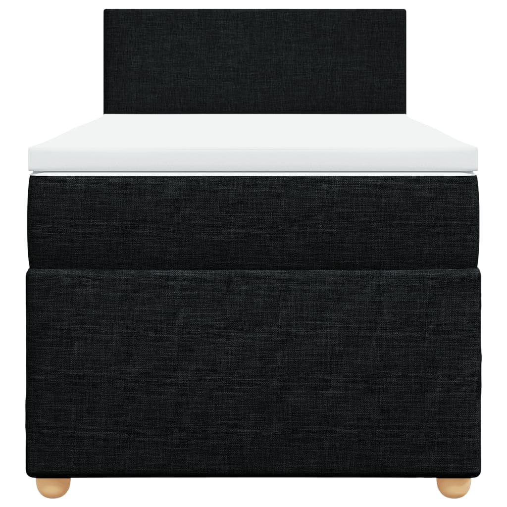 Boxspring met matras stof zwart 100x200 cm is nu te koop bij PeponiXL, paradijselijk wonen!