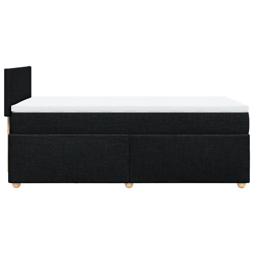 Boxspring met matras stof zwart 100x200 cm is nu te koop bij PeponiXL, paradijselijk wonen!