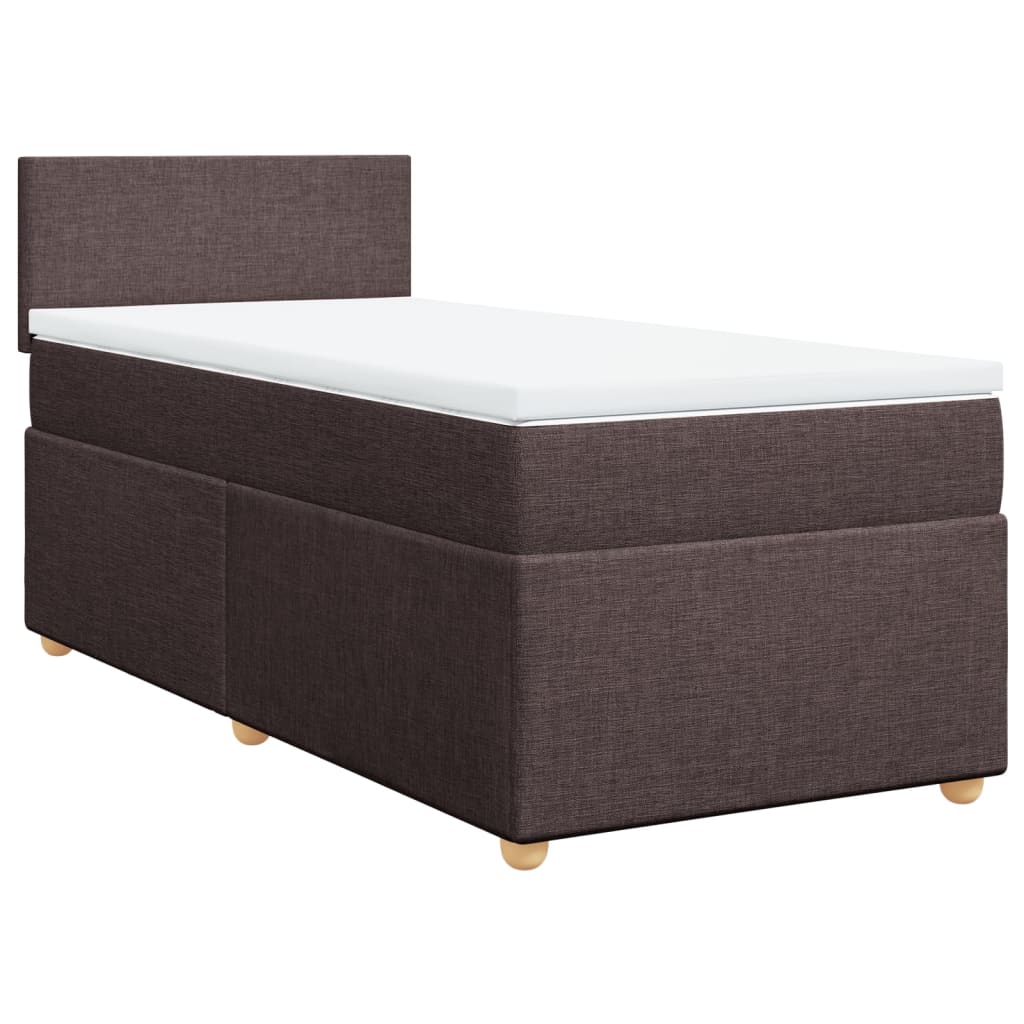 Boxspring met matras stof donkerbruin 100x200 cm is nu te koop bij PeponiXL, paradijselijk wonen!