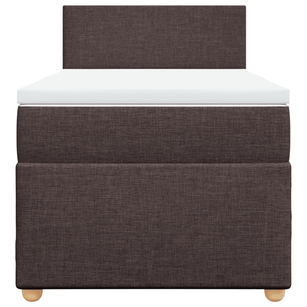 Boxspring met matras stof donkerbruin 100x200 cm is nu te koop bij PeponiXL, paradijselijk wonen!