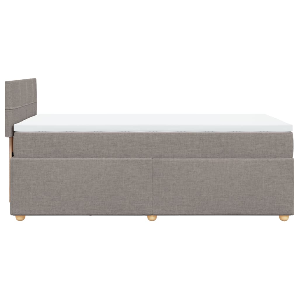 Boxspring met matras stof taupe 100x200 cm is nu te koop bij PeponiXL, paradijselijk wonen!