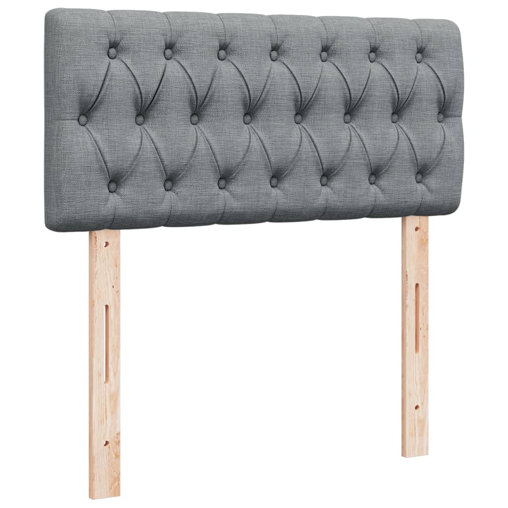 Boxspring met matras stof lichtgrijs 100x200 cm is nu te koop bij PeponiXL, paradijselijk wonen!