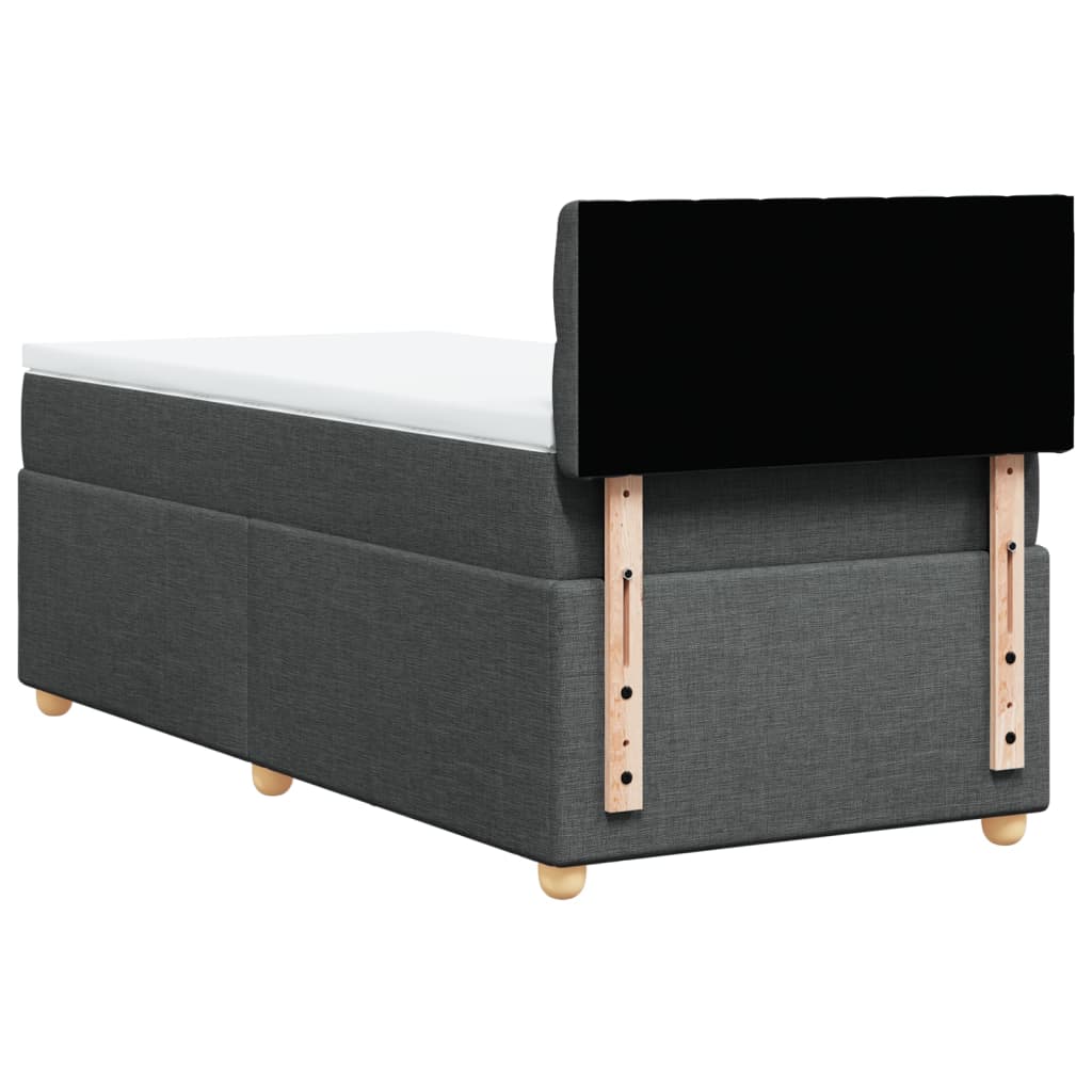 Boxspring met matras stof donkergrijs 100x200 cm is nu te koop bij PeponiXL, paradijselijk wonen!