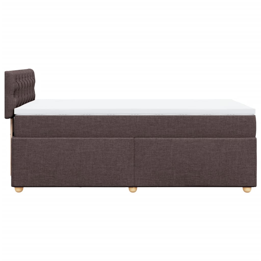 Boxspring met matras stof donkerbruin 100x200 cm is nu te koop bij PeponiXL, paradijselijk wonen!