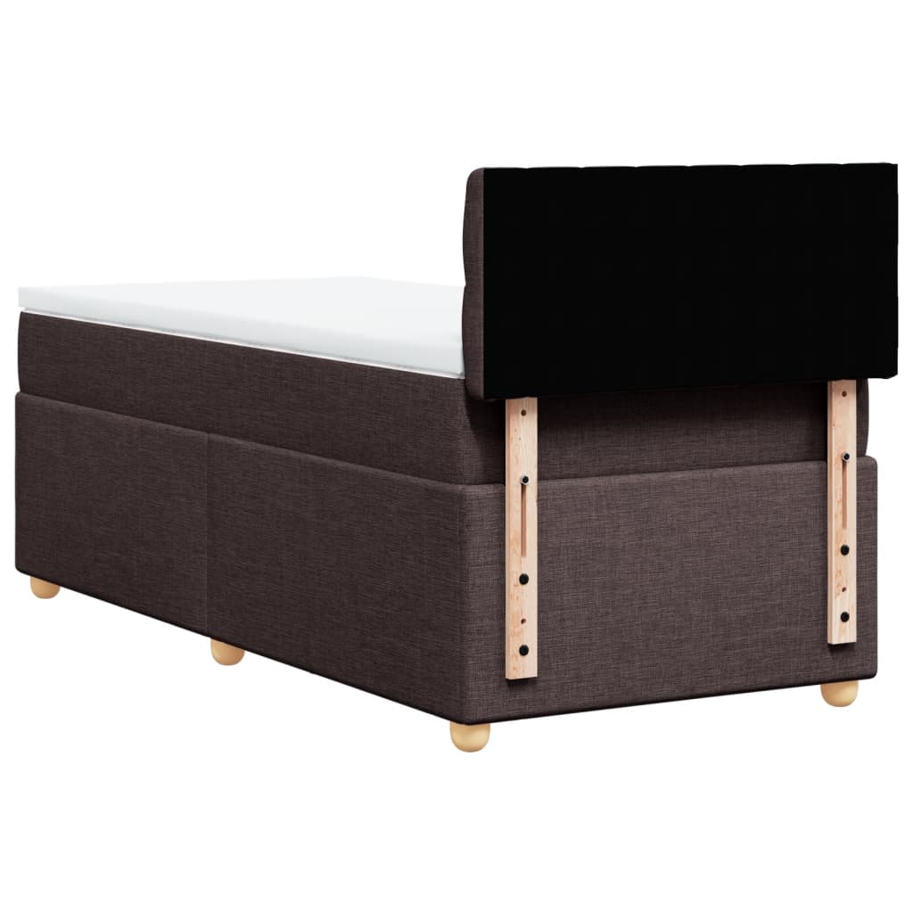 Boxspring met matras stof donkerbruin 100x200 cm is nu te koop bij PeponiXL, paradijselijk wonen!