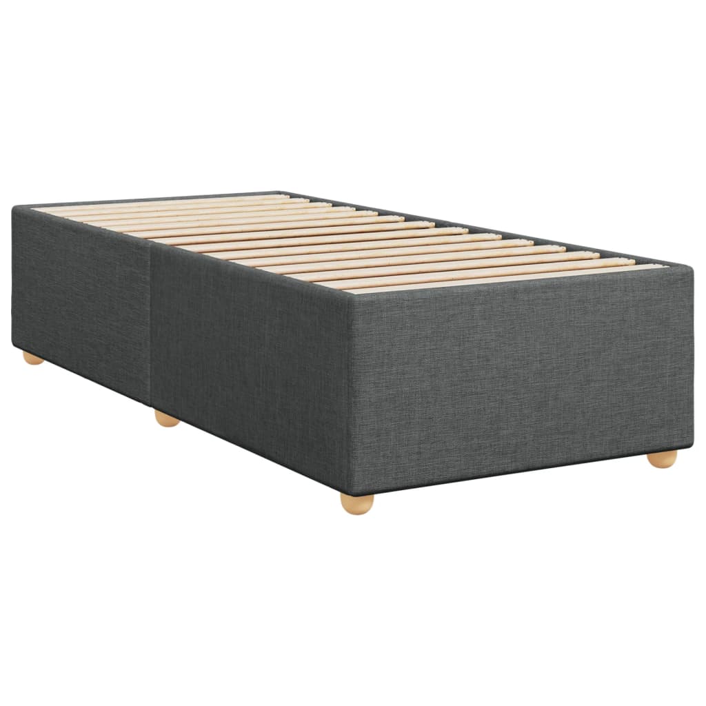 Boxspring met matras stof donkergrijs 100x200 cm is nu te koop bij PeponiXL, paradijselijk wonen!
