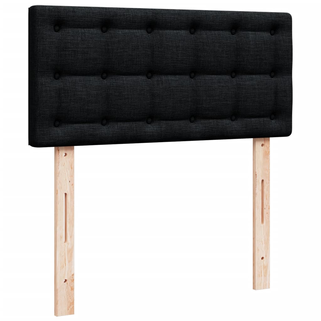 Boxspring met matras stof zwart 100x200 cm is nu te koop bij PeponiXL, paradijselijk wonen!