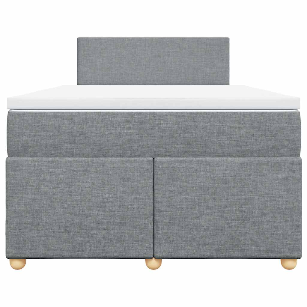 Boxspring met matras stof lichtgrijs 120x190 cm is nu te koop bij PeponiXL, paradijselijk wonen!