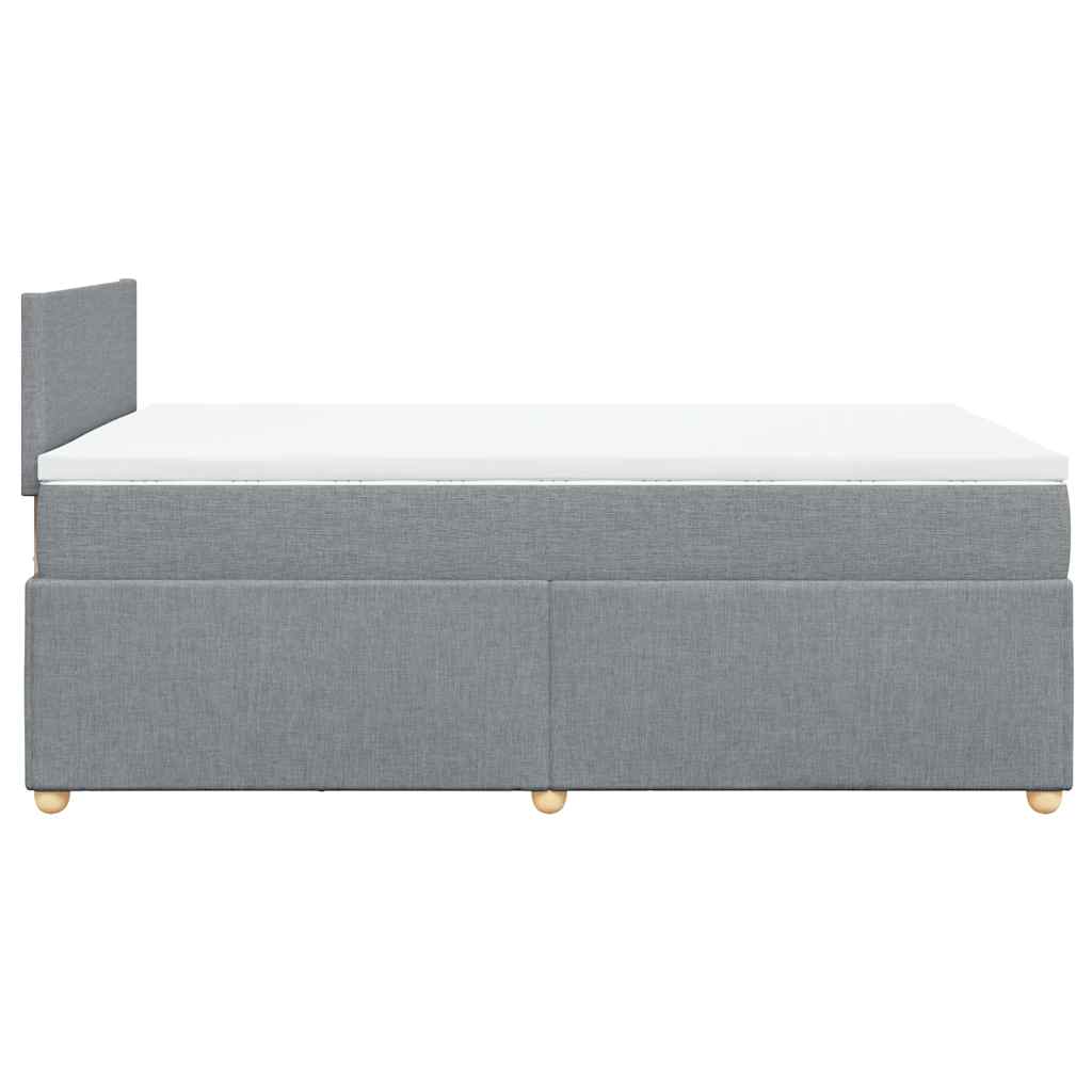 Boxspring met matras stof lichtgrijs 120x190 cm is nu te koop bij PeponiXL, paradijselijk wonen!