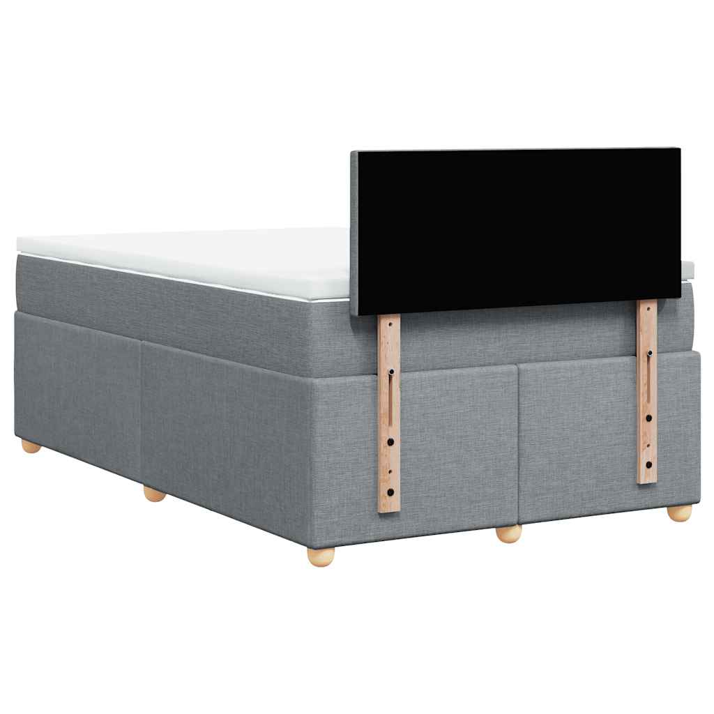 Boxspring met matras stof lichtgrijs 120x190 cm is nu te koop bij PeponiXL, paradijselijk wonen!